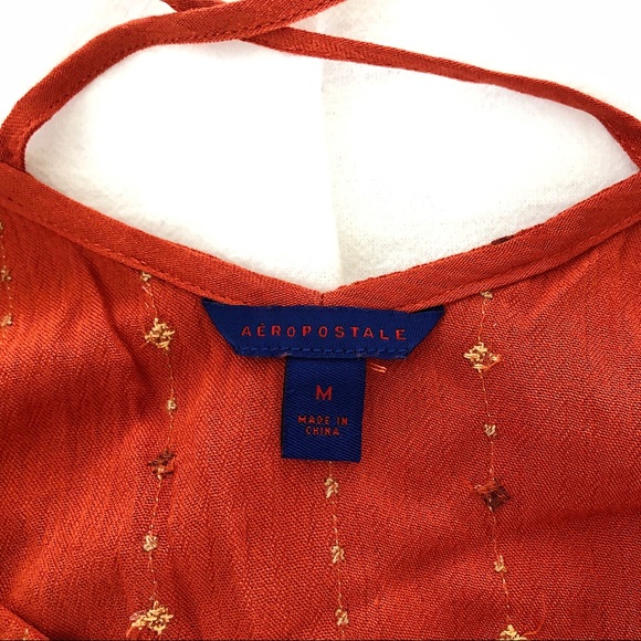 Aeropostale Orange Tribal Embroidered Cami Top - Picture 4 of 5